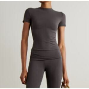 Skims Heathered Gray Short Sleeve T Shirt Size L